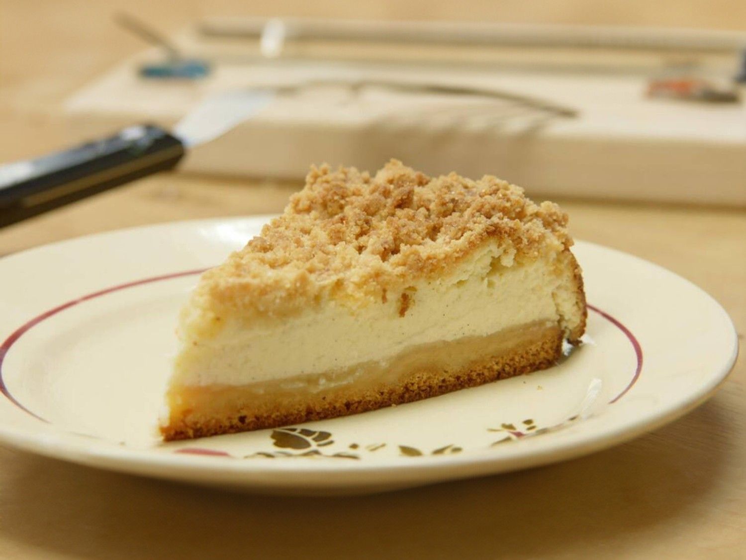 Appelcrumble cheesecake