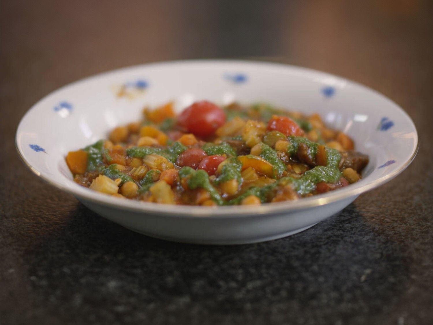 Groentestoofpot met kikkererwten