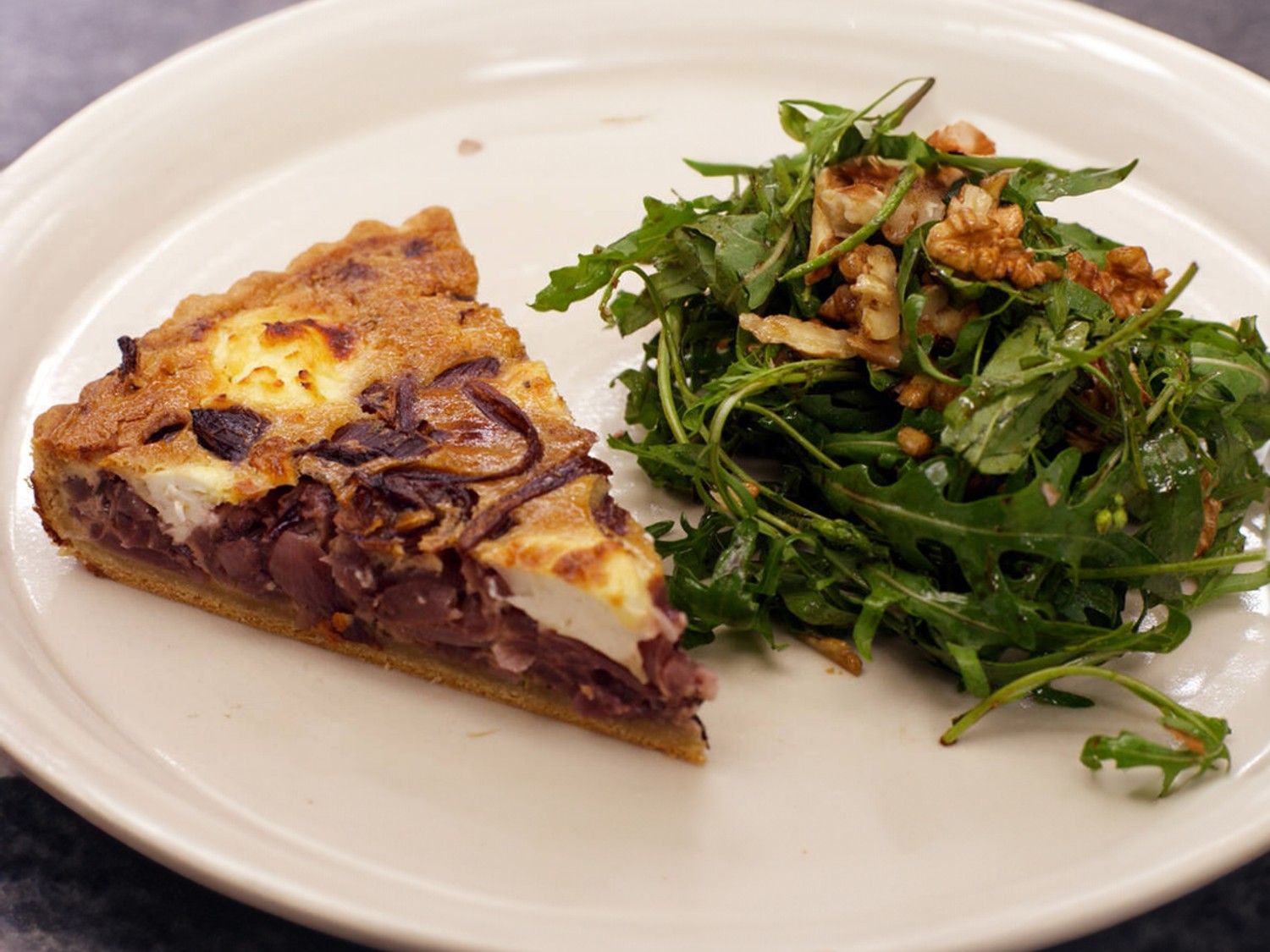 Quiche met ui en geitenkaas