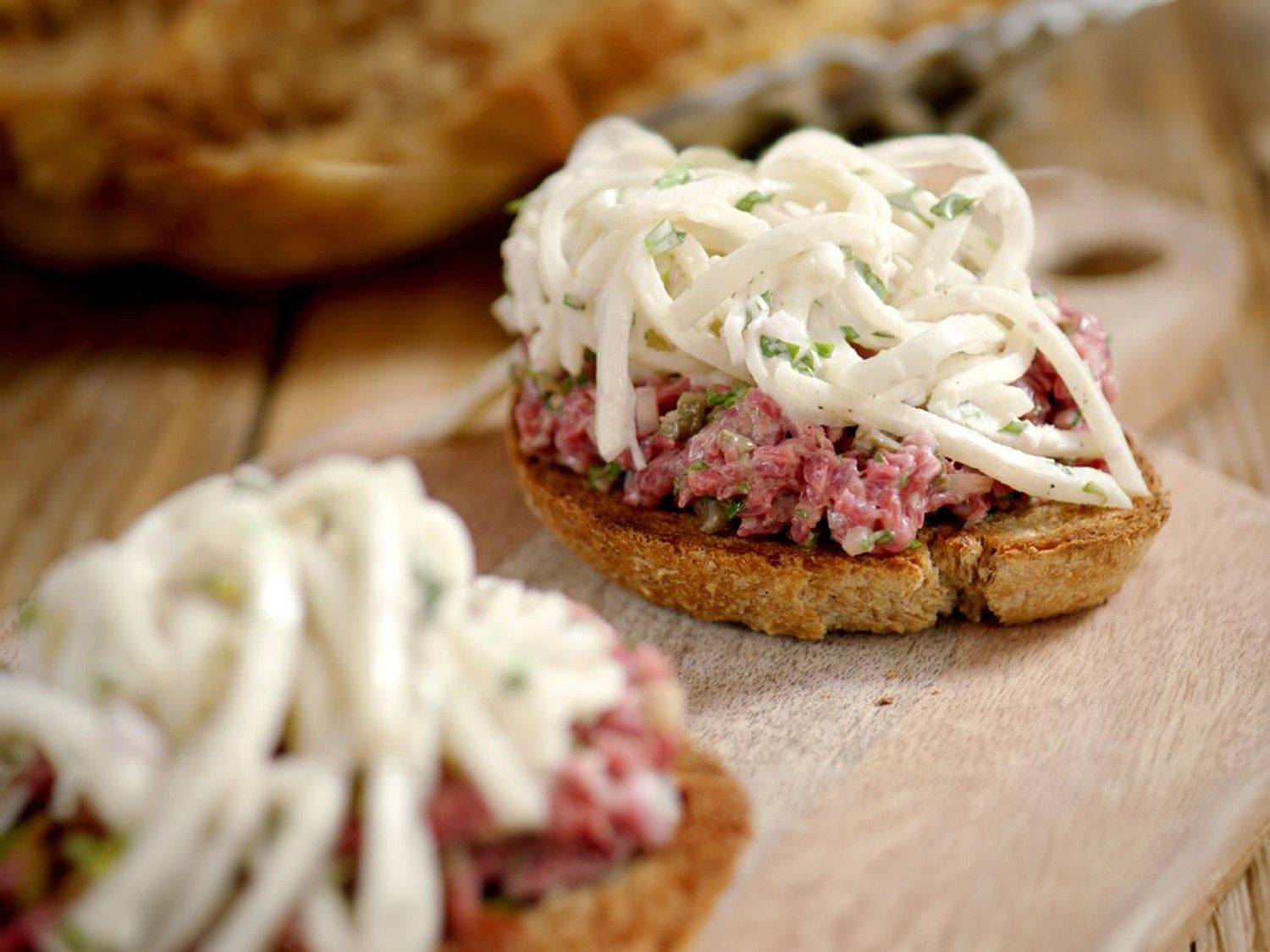 Toast met steak tartaar
